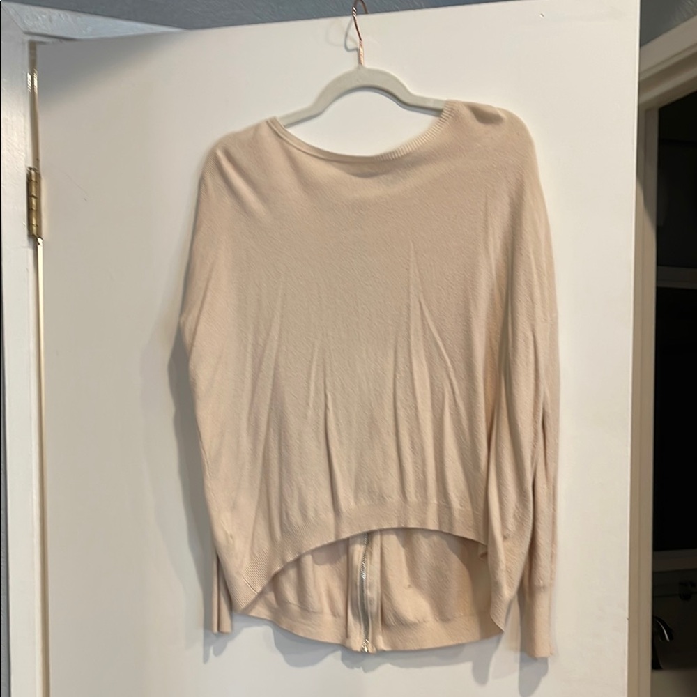 Cream High-Low Sweater